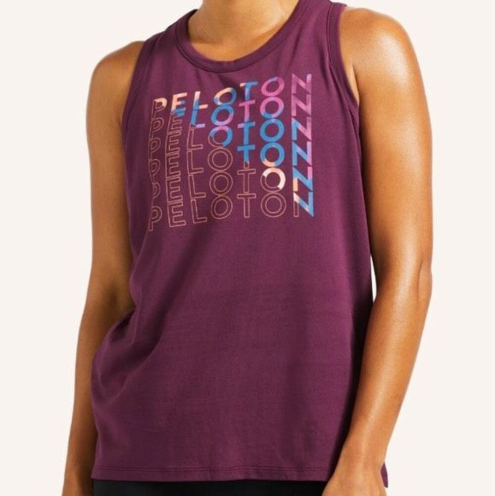 Peloton Pima Cotton Racer Tank Maroon Size Medium